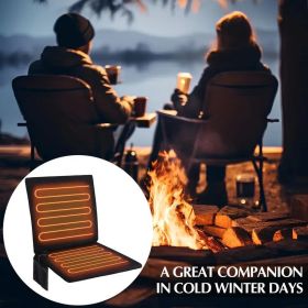 Portable Heated Seat Cushion, Foldable Heating Pad with 3 Adjustable Heat Modes, USB Powered Stadium & Camping Chair Cushion for Indoor Outdoor U
